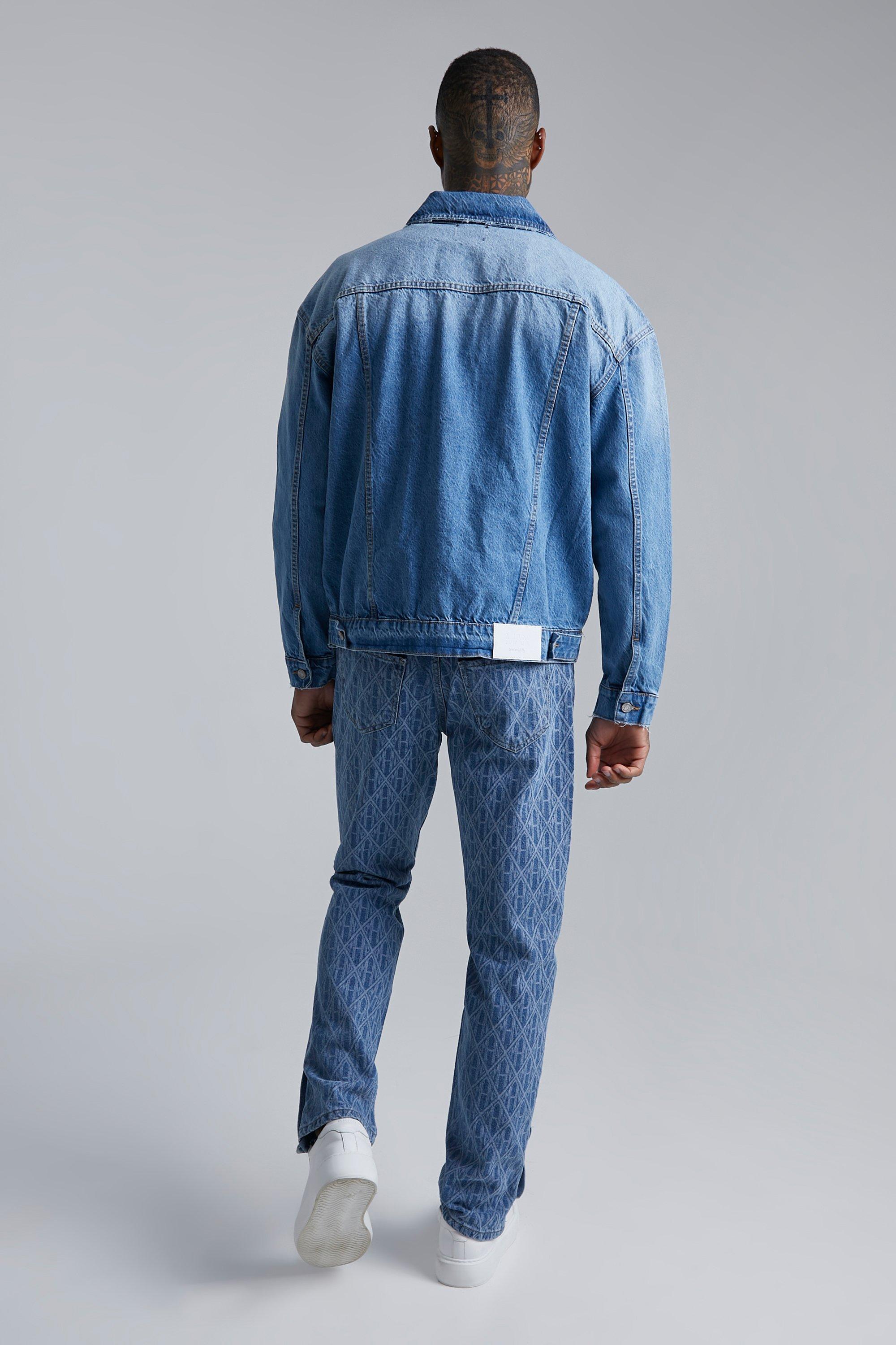 Oversized Distressed Denim Jacket | boohoo USA